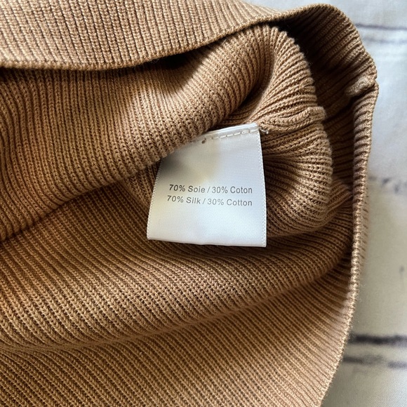 Louis Vuitton Unisex Silk Ribbed Sweater Knit Top Brown Size S Made in Italy - Picture 15 of 15